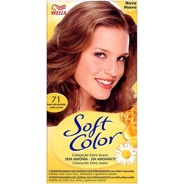 Colora��o Soft Color Sem Am�nia 71 Louro Acinzentado