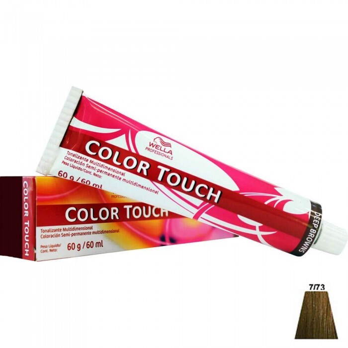 Tonalizante Wella Color Touch 7.73 Louro Médio Marrom Dourado 60ml Magia Cosméticos