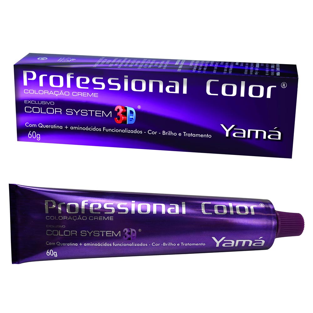 Colora��o Creme Yama Professional Color System 3D - 3 Castanho Escuro