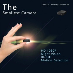 Micro Câmera com Visão Noturna e Detector de Movimento