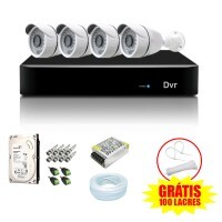 Kit CFTV Completo 4 Canais BrTV