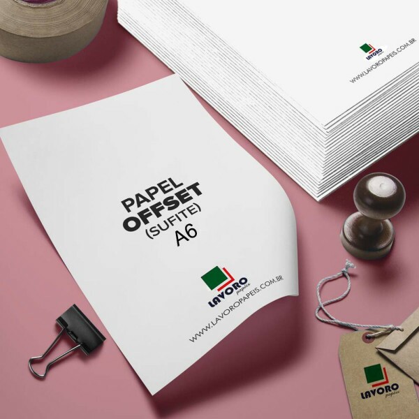 Papel Offset Sulfite 120g A6 - 250 Folhas