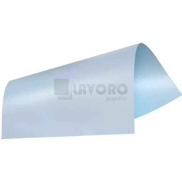 Papel Perolizado Azul Claro 180g A4 c/ 09 Unidades - Metallik