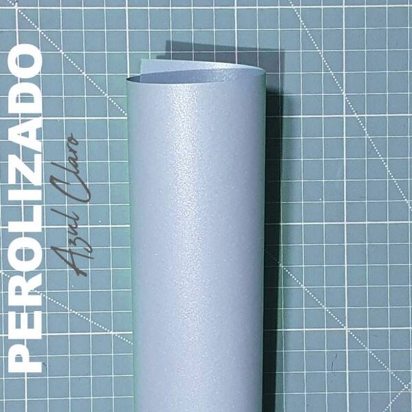 Papel Perolizado Azul Claro 180g A4 c/ 09 Unidades - Metallik
