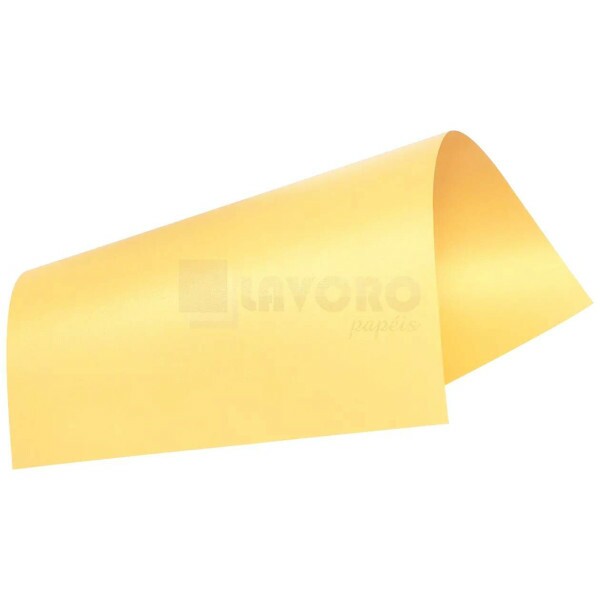 Papel Perolizado Criacor - P�rola Fresh Yellow 180g 30,5 x 30,5 - 18 Folhas