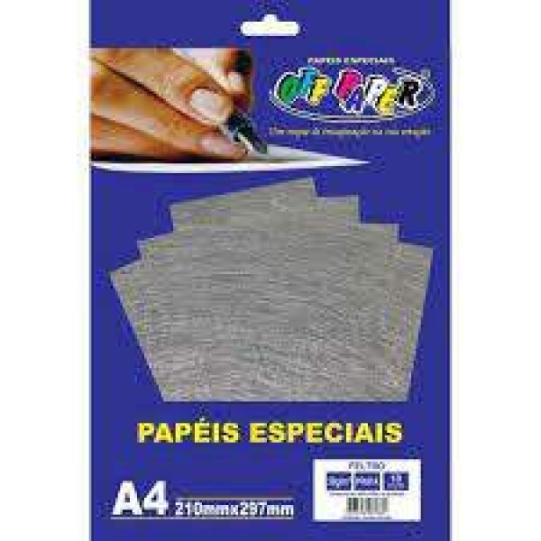 Feltro Prata A4 30g 10 Fls - Off Paper