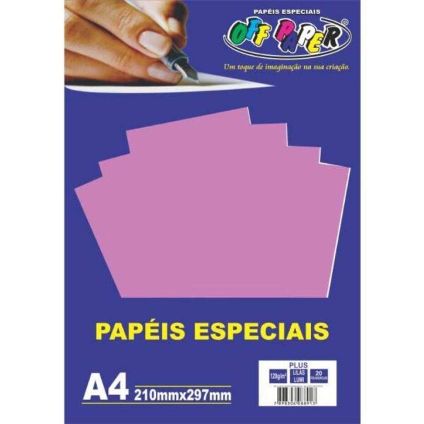 Papel Plus Lil�s Lumi 120G A4 20 Fls - Off Paper