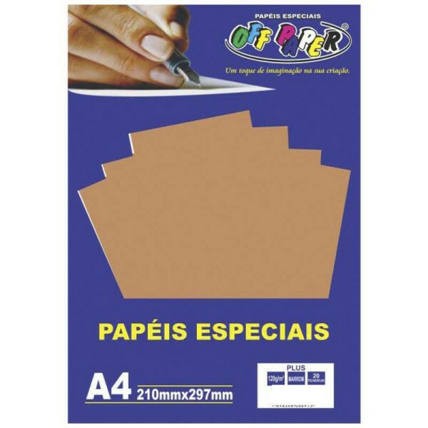 Papel Plus Marrom 120G A4 20 Fls - Off Paper