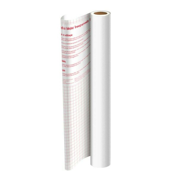 Rolo de Adesivo Branco - 45cm x 2mt
