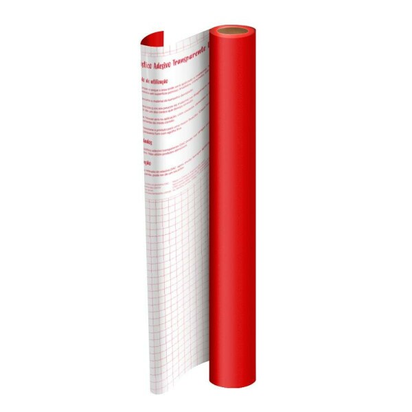 Rolo de Adesivo Vermelho - 45cm x 2mt