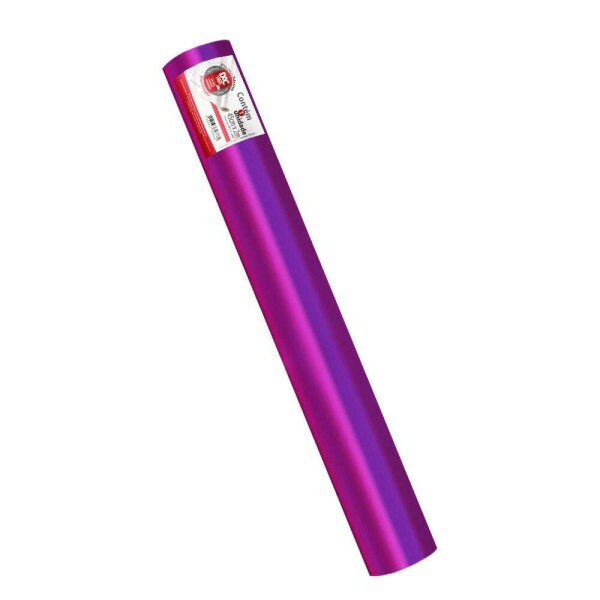 Rolo de Adesivo Roxo Metalizado - 45cm x 2mt