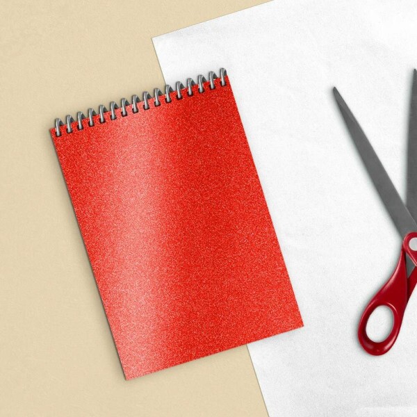 Rolo de Adesivo Vermelho Glitter - 45cm x 2mt