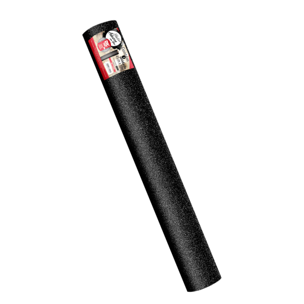 Rolo de Adesivo Preto Glitter - 45cm x 2mt