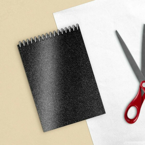 Rolo de Adesivo Preto Glitter - 45cm x 2mt