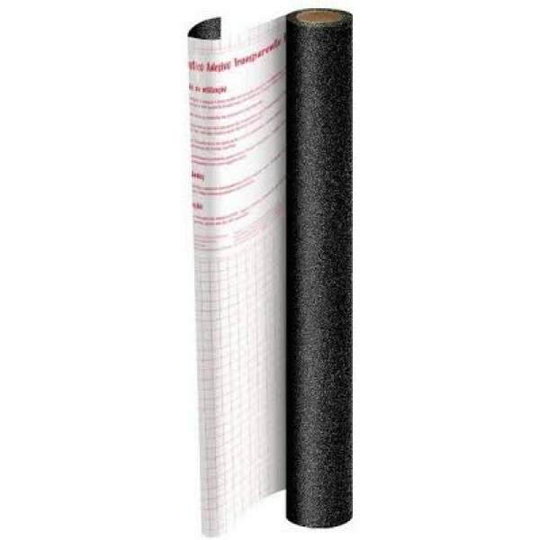Rolo de Adesivo Preto Glitter - 45cm x 2mt