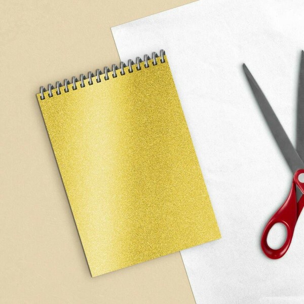 Rolo de Adesivo Dourado Glitter - 45cm x 2mt