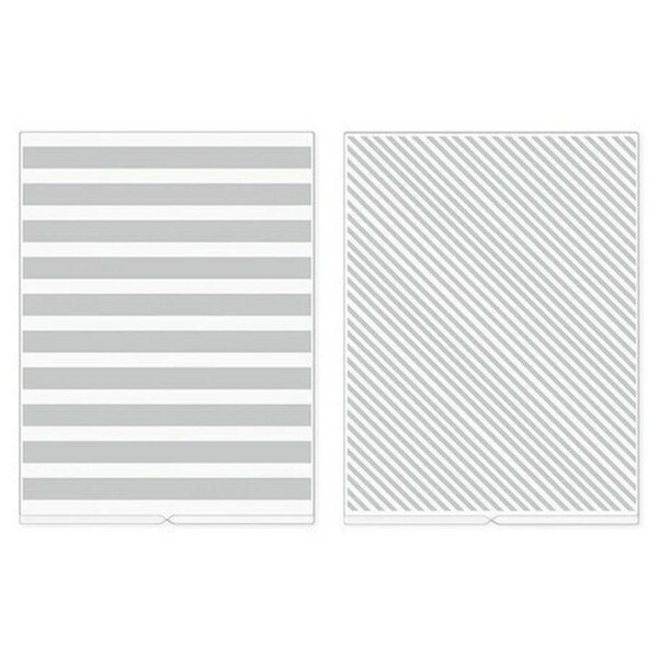 Placas de Embossing Folder Revolution - Listras (2 Placas)