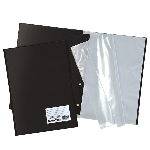 Pasta Cat�logo Oficio - 50 Envelopes Finos - Preto