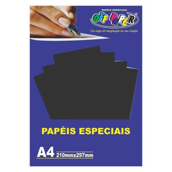 Papel Plus Preto 180G A4 20 Fls - Off Paper