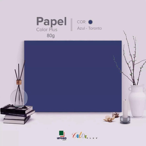 Papel Color Plus 80g 30,5x30,5 - Azul Escuro (Toronto) - 30 Folhas