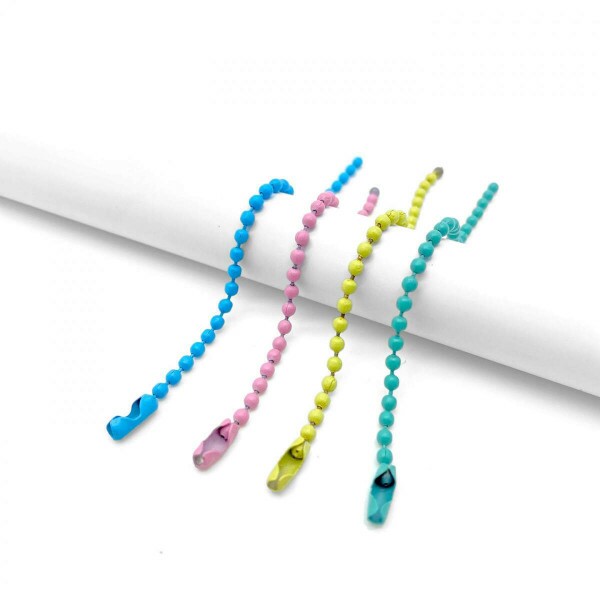 Corrente Bolinha Rosa Beb 2,5mm c/ 10 unidades