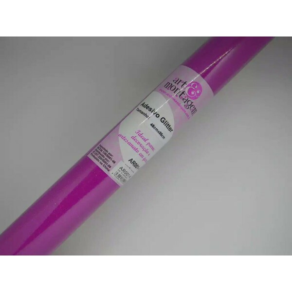 Glitter Adesivo em Rolo 45x100cm - Pink