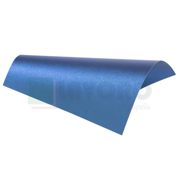 Papel Perolizado Florena Azul A4 250g - 09 Folhas