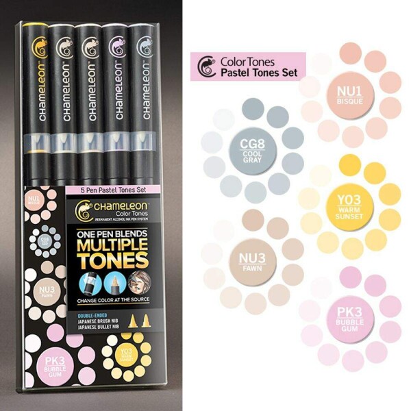 Kit Canetas Chameleon Color Tunes - Pastel Tones