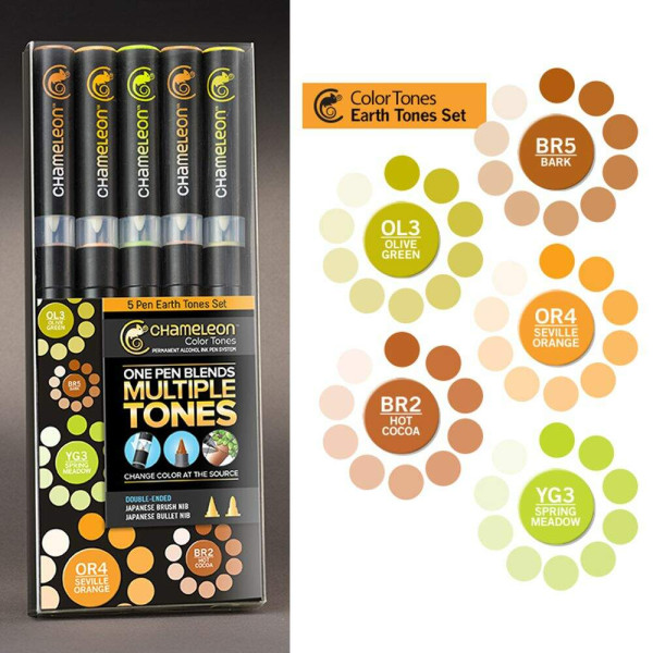 Kit Canetas Chameleon Color Tunes - Earth Tones