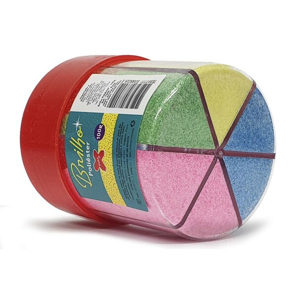 Glitter Pote 100gr Neon - Rosa/Amarelo/Azul/Verde