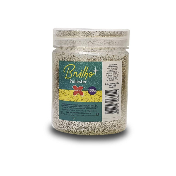 Glitter Pote 100gr - Ouro Branco