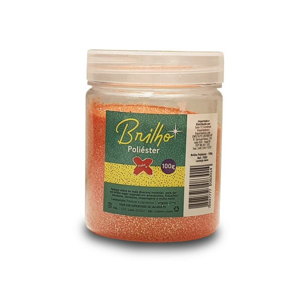 Glitter Pote 100gr - Laranja Neon