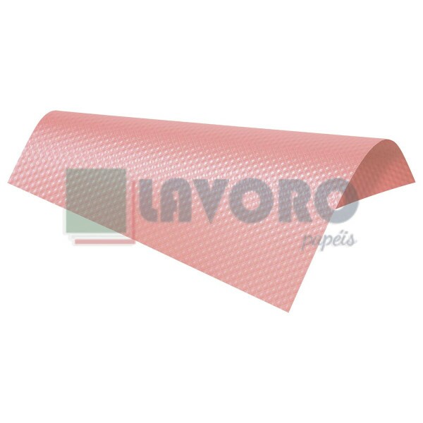 Papel Perolizado Matelass� Rosa A4 - 09 Folhas