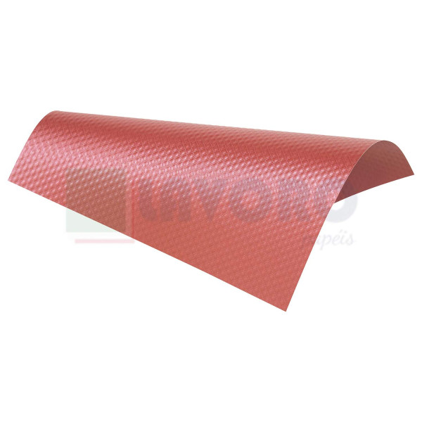 Papel Perolizado Matelass� Vermelho A4 - 09 Folhas