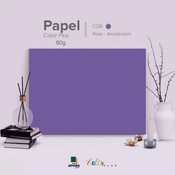 Papel Color Plus 80g A4 - Roxo (Amsterdam) - 27 Folhas
