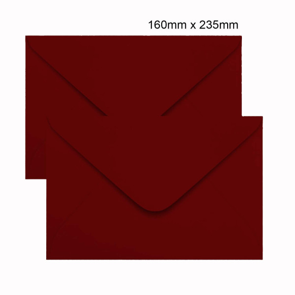 Envelope Convite - Vermelho Escuro Pequim - 160X235 mm - 100 Envelopes - SCRITY
