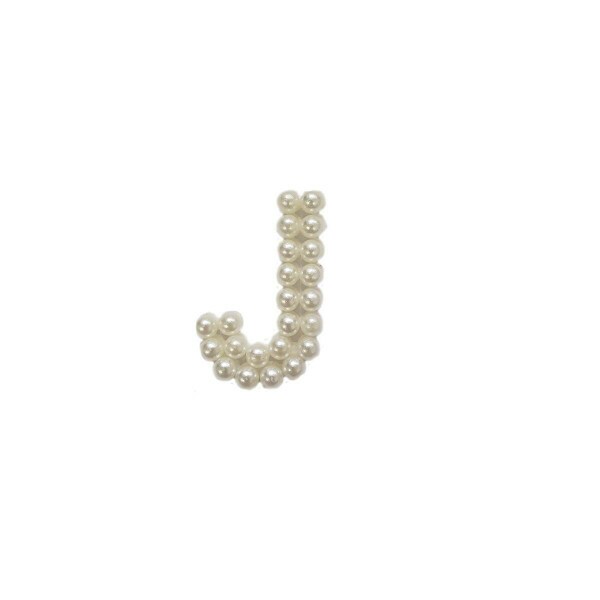 Letra J com Perola - 3cm