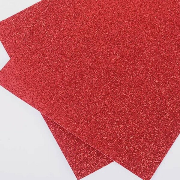PL�STICO ADESIVO GLITTER VERMELHO 80MIC - 45CMX10M - BRW
