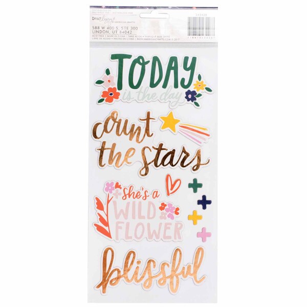 Cartela de Adesivos Dear Lizzy American Crafts thickers
