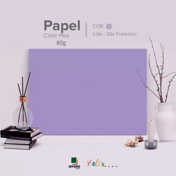 Papel Color Plus 80g A3 - Lil�s (S�o Francisco) - 28 Folhas