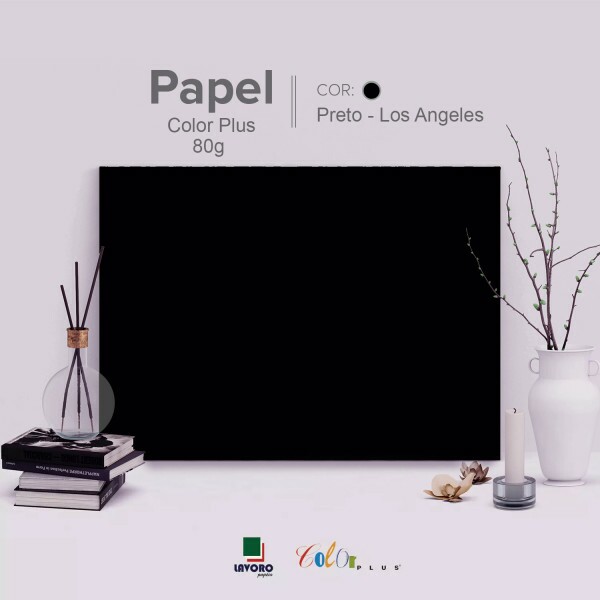 Papel Color Plus 80g A3 - Preto (Los Angeles) - 28 Folhas