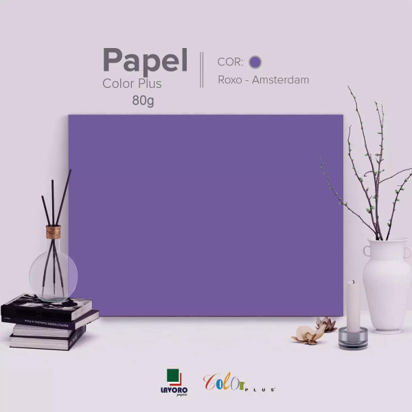 Papel Color Plus 80g A3 - Roxo (Amsterdam) - 28 Folhas