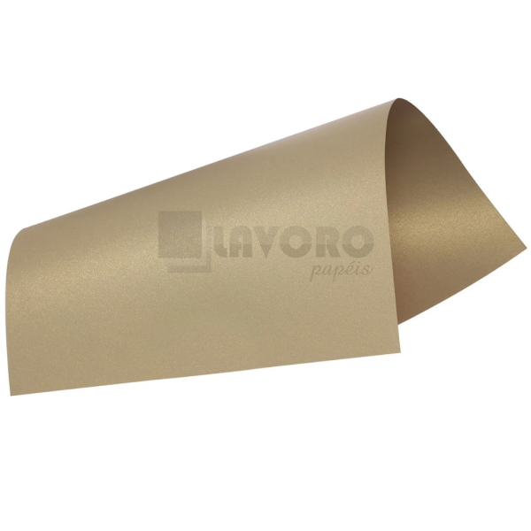 Papel Perolizado Ouro Velho 180g A4 c/ 09 Unidades - Metallik