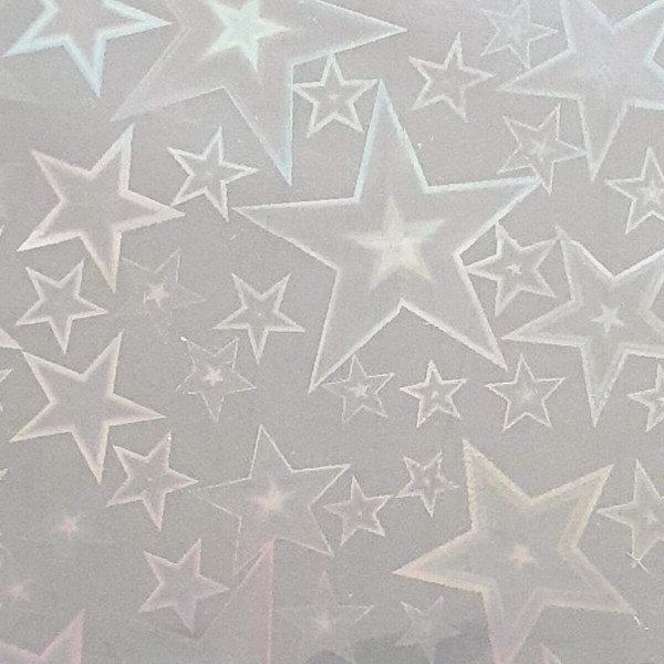 BOPP Hologr�fico - Estrelas - 22 cm x 2 mts