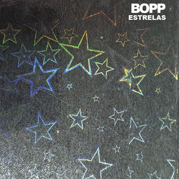 BOPP Hologr�fico - Estrelas - 22 cm x 2 mts