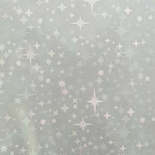 BOPP Hologr�fico - Estrelinhas - 22 cm x 2 mts