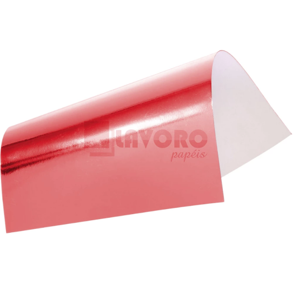 Papel Laminado Vermelho Vivo 250g A4 - 09 Folhas - Metallik
