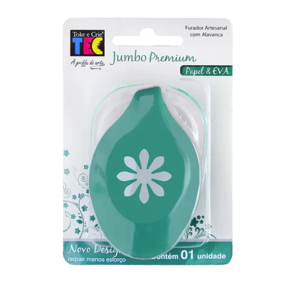 Furador Jumbo Premium Papel & EVA Margarida - Toke e Crie