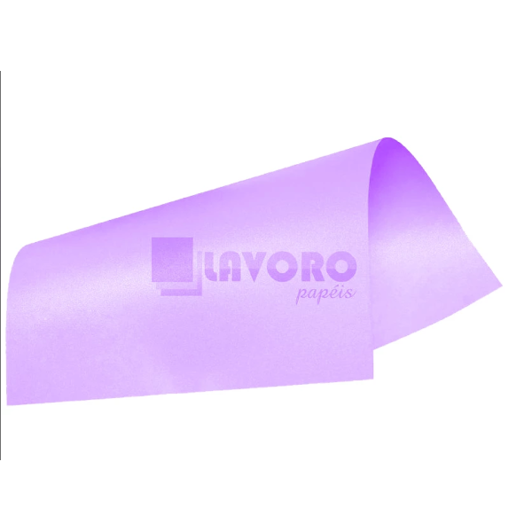 Papel Perolizado Criacor - P�rola Lil�s 180g 30,5 x 30,5 - 18 Folhas