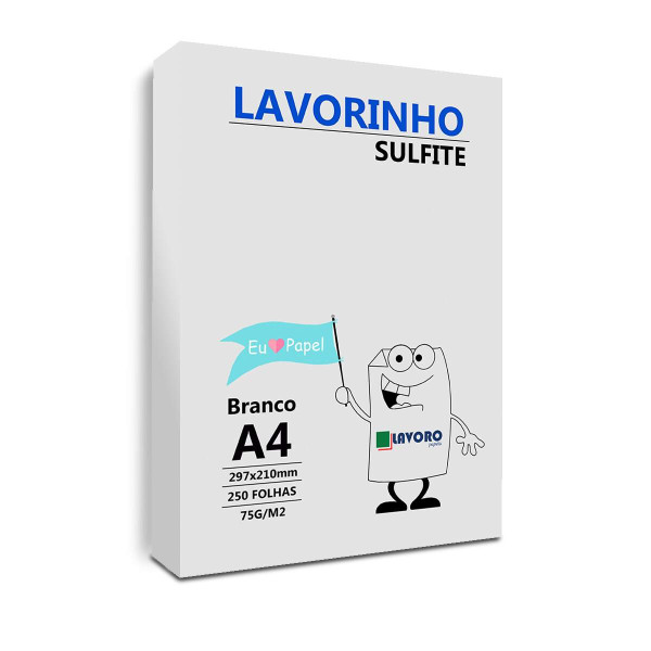 Papel Sulfite 75g Lavorinho A4 - 250 Folhas